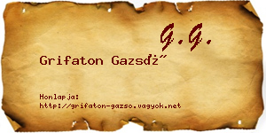 Grifaton Gazsó névjegykártya